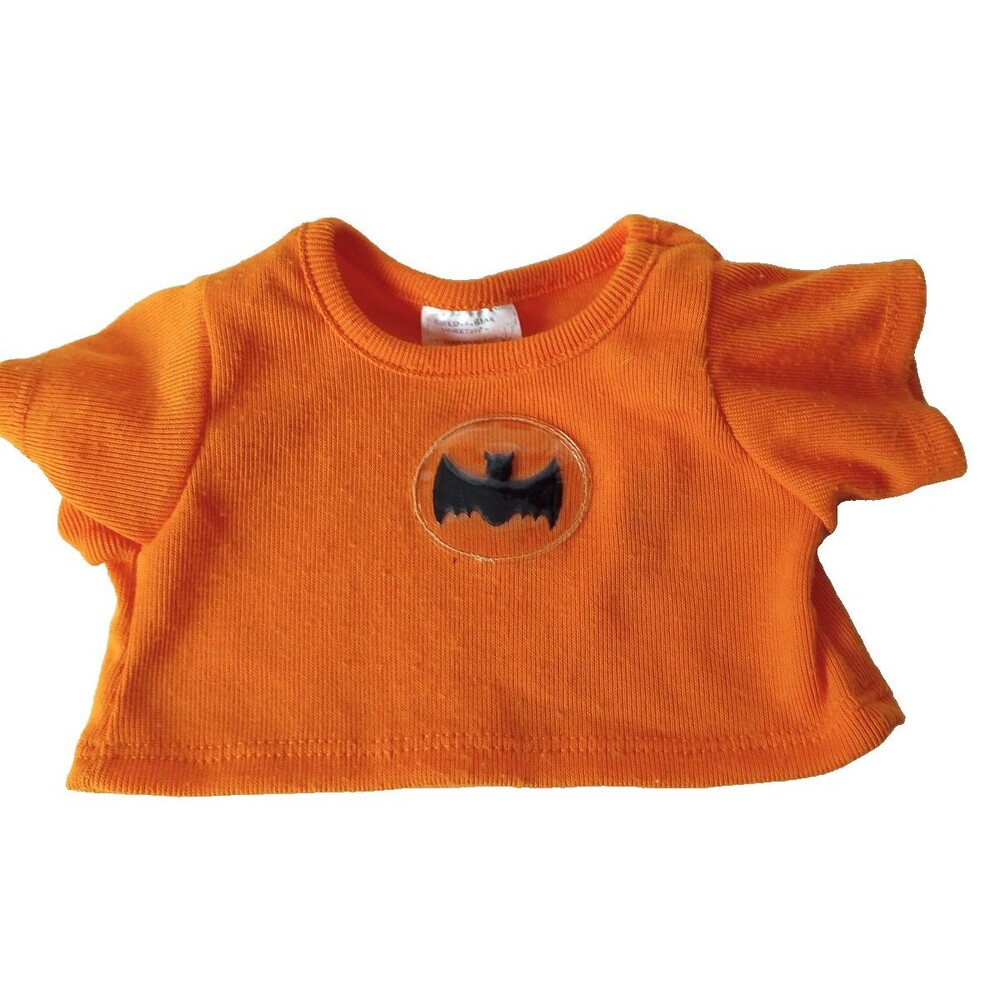 Vintage Build A Bear Orange Halloween Bat Cropped Top